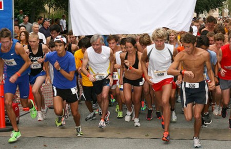 a picture of people starting a race
